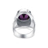 VIXONNA Vintage Bishop Oval Amethyst 925 Sterling Silver Ring (J210)