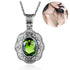 SILVERCHAKRA Big Mystic Topaz Gem Victorian Retro Pendant Necklaces for Women Floral Filigree Handmade 925 Silver Fine Jewelry