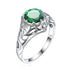 SILVERCHAKRA Vintage Real 925 Silver Rings for Women 2ct Round Opal Ring Artistic filigree Art Deco Fine Jewelry Lady Mom Gifts