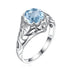 SILVERCHAKRA Vintage Real 925 Silver Rings for Women 2ct Round Opal Ring Artistic filigree Art Deco Fine Jewelry Lady Mom Gifts