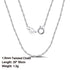Rinntin 925 Sterling Silver Basic Women's Neck Chain Cable Bamboo Twisted Chain Fashion Side Bead Box Chain Necklace Jewelry