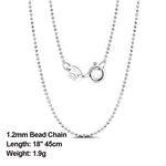Rinntin 925 Sterling Silver Basic Women's Neck Chain Cable Bamboo Twisted Chain Fashion Side Bead Box Chain Necklace Jewelry
