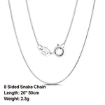 Rinntin 925 Sterling Silver Basic Women's Neck Chain Cable Bamboo Twisted Chain Fashion Side Bead Box Chain Necklace Jewelry