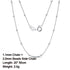 Rinntin 925 Sterling Silver Basic Women's Neck Chain Cable Bamboo Twisted Chain Fashion Side Bead Box Chain Necklace Jewelry