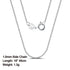 Rinntin 925 Sterling Silver Basic Women's Neck Chain Cable Bamboo Twisted Chain Fashion Side Bead Box Chain Necklace Jewelry