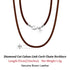 Rinntin Genuine Italian 2mm Brown Leather Cord Chain Necklace for Women Men with 925 Sterling Silver Clasp Trendy Jewelry SC62