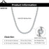 Rinntin Italian 2.5mm/3.0mm Cubic Zirconia Bezel-Set Tennis Necklace for Women 925 Sterling Silver Tennis Chain Jewelry SC52