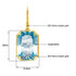 Real 100% 925 Silver Earrings Aquamarine 14K Gold Plated Drop Earrings For Women Fine Jewelry Wedding Gift Handmade
