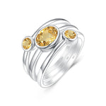 Real Silver 925 Ring For Women Mystic Rainbow Topaz Gemstone Ring Creative Statement Fashion Jewelry Wholesale Christmas Gifts
