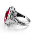 Genuine 925 Sterling Silver 14*18mm Oval Created Ruby Ring For Women Vintage Punk Birthday Stone Wedding Party Fashion Jewellery