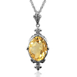 Hand Made Real 925 Sterling Silver Garnet Stone Necklace Pendant For Women Statement Vintage Fine Jewelry Mother Trendy Gifts