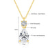Trendy Lovers' Real 14k Gold Necklace Pear Cut Moissanite Diamond 3 Carat 7*11mm Wedding K gold Jewelery for Women Certified