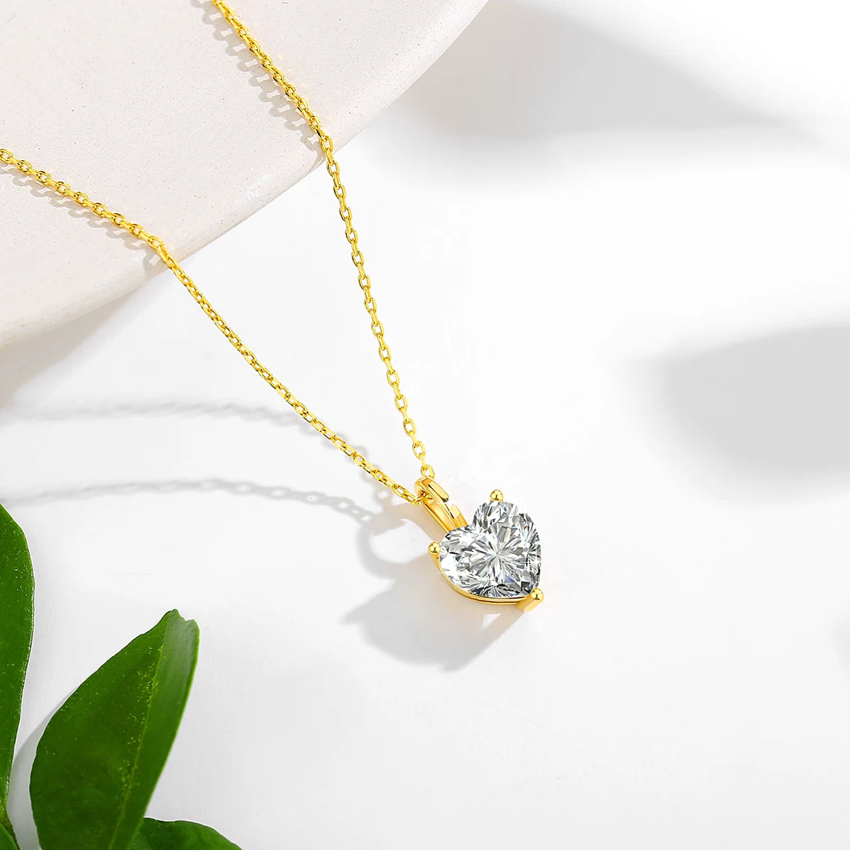 14K Gold Necklaces for Women Heart Cut VVS1 1ct 2ct 3ct Moissanite Diamond Au585 Pendant Engagement Luxury Designer Jewelry