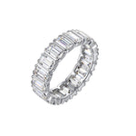 Rinntin 925 Sterling Silver Moissanite Diamond Engagement Band Ring D Color Bridal Proposal Rings Party Wedding Jewelry MOR24