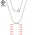 Rinntin Solid 925 Sterling Silver 1.0mm Side Chain Necklace for Women Girls Elegant Necklace Fine Jewelry 40/45/50/55/60cm SC18