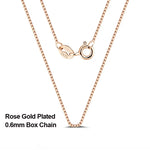 Rinntin 0.7mm Width 40cm-60CM Thin Real 925 Sterling Silver Slim Box Chain Necklace Women Girls Children Jewelry Collares SC07