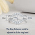 Newshe Certified Moissanite 925 Sterling Silver Ring Enhancer for Women Engagement Wedding Band Size 5-10