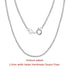 Rinntin 925 Sterling Silver Italian Handmade 1.2/1.6/2.0mm Chopin Chain Necklace for Women Fashion Basic Neck Chain Jewelry SC53