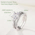 Newshe 925 Sterling Silver Moissanite/Zircons Princess Cut Eternity Engagement Rings Twist Wedding Band Bridal Sets