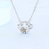 925 Sterling Silver Necklace For Women Round Pendent Sparkling Pave CZ Necklace Fashion Anniversary Birthday Jewelry Gifts N755