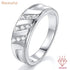 Newshe D Color VVS1 Certified Moissanite Ring for Men 8mm Wedding Band Premium White gold plated Designed Jewelry
