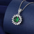 925 Sterling Silver Necklace For Women Round Pendent Sparkling Pave CZ Necklace Fashion Anniversary Birthday Jewelry Gifts