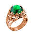 Vintage Rings For Men Genuine 925 Sterling Silver Male Ring 13*13mm Mystic Topaz Round Cut Stone Men's Jewelry Beautiful