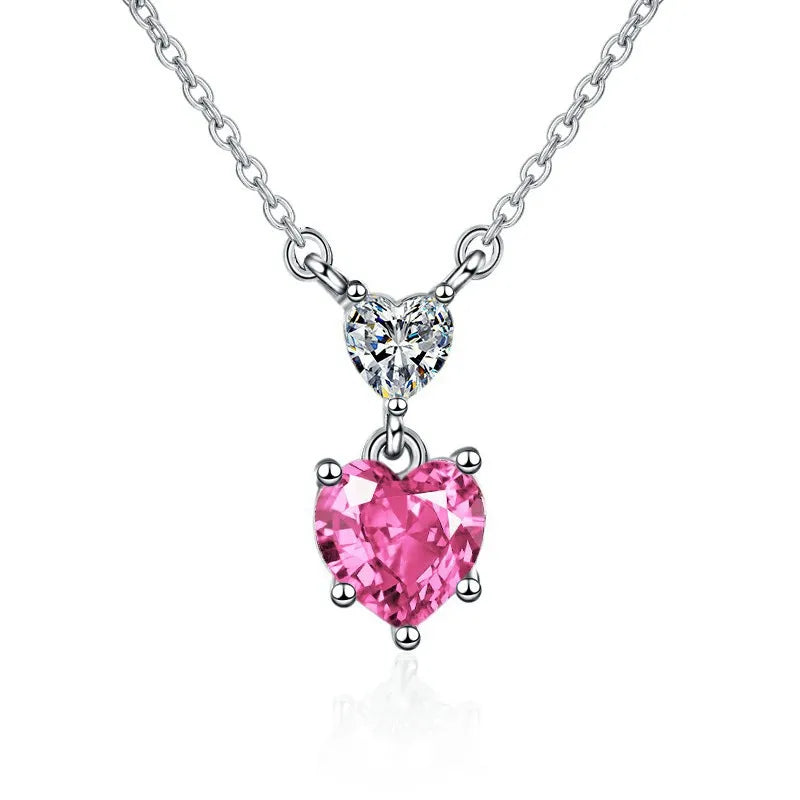 New 925 Sterling Silver Jewelry Elegant Feather Zircon Pendants Necklaces Women Fashion Exquisite Symbol CZ Wild Clavicle Chain