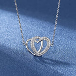 925 Sterling Silver Necklace For Women Round Pendent Sparkling Pave CZ Necklace Fashion Anniversary Birthday Jewelry Gifts N755