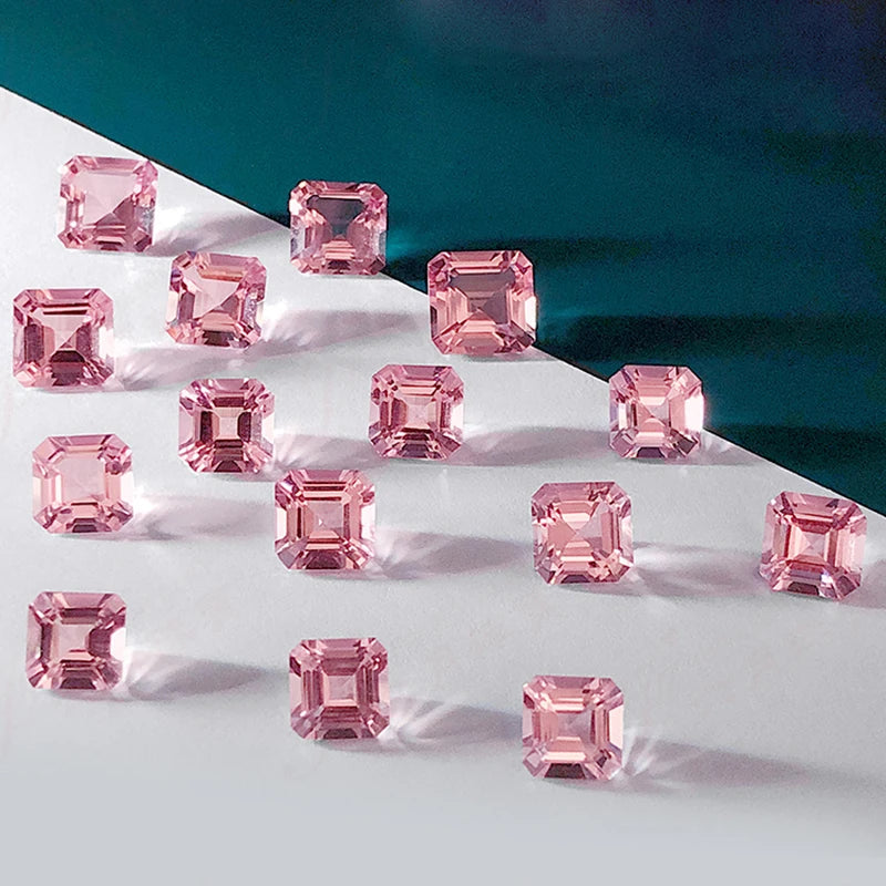 Real Pink VVS1 D Color Moissanite Loose Stones 0.5ct-5ct Gemstone Pass Diamond Tester with GRA Certificate for DIY Fine Jewelry