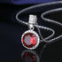 925 Sterling Silver Necklace For Women Round Pendent Sparkling Pave CZ Necklace Fashion Anniversary Birthday Jewelry Gifts