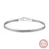 Rinntin 925 Sterling Silver 2.8mm Flat Mesh Chain Bracelets Hight-Quality Bangle Chain Simple Women Men Daily Accessories SB216
