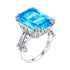 Unique 100% 925 Sterling Silver Aquamarine Ring For Women Vintage Filigree Persian Design Ring Anniversary Fine Jewelry Gifts