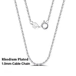 Rinntin Rose Gold 925 Sterling Silver Fashion Cable Link Chains Necklace for Women Thin Neck Chain Accessories Jewelry SC06