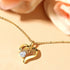 Mom Love Heart Shape 14K Gold Pendant for Women k gold Au585 Necklace Moissanite Jewelry Mother's Day Gifts with Certificate
