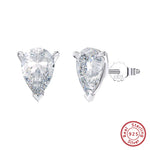 Rinntin Pear Shape 0.5-2CT Moissanite Earrings GRA Certified Shiny Diamond Ear Jewelry Solid 925 Silver Stud Earring Gift SMOE01