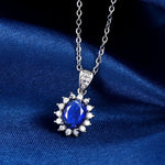 925 Sterling Silver Necklace For Women Round Pendent Sparkling Pave CZ Necklace Fashion Anniversary Birthday Jewelry Gifts N755