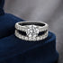 Newshe Certified Moissanite Wedding Ring Set for Women 925 Sterling Sliver 2Ct Brilliant Round Cut Luxury Engagement Rings