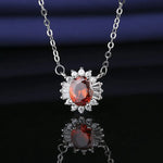925 Sterling Silver Necklace For Women Round Pendent Sparkling Pave CZ Necklace Fashion Anniversary Birthday Jewelry Gifts