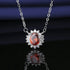 925 Sterling Silver Necklace For Women Round Pendent Sparkling Pave CZ Necklace Fashion Anniversary Birthday Jewelry Gifts