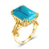 Unique 100% 925 Sterling Silver Aquamarine Ring For Women Vintage Filigree Persian Design Ring Anniversary Fine Jewelry Gifts
