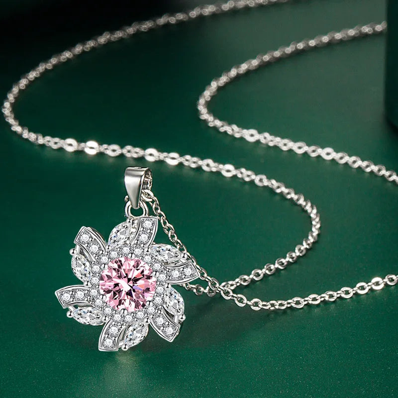 New 925 Sterling Silver Jewelry Elegant Feather Zircon Pendants Necklaces Women Fashion Exquisite Symbol CZ Wild Clavicle Chain
