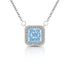 8*8mm 2CT Trendy Fashion s925 Silver Color D Green Moissanite Classic Angle Wing Neckalce Charms Women Party Jewelry Gift