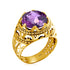 Vintage Rings For Men Genuine 925 Sterling Silver Male Ring 13*13mm Mystic Topaz Round Cut Stone Men's Jewelry Beautiful