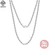 Rinntin 925 Sterling Silver 2.3mm Diamond-Cut Rope Chain Necklace For Women Men Fashion Silver Luxury Necklace Jewelry Gift SC29