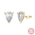 Rinntin Pear Shape 0.5-2CT Moissanite Earrings GRA Certified Shiny Diamond Ear Jewelry Solid 925 Silver Stud Earring Gift SMOE01