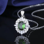 925 Sterling Silver Necklace For Women Round Pendent Sparkling Pave CZ Necklace Fashion Anniversary Birthday Jewelry Gifts