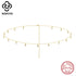 Rinntin Small Zirconia Pendants Waist Chain for Women Minimalist Sexy 925 Silver Link Chain Belly Chain Beach Jewelry CW01