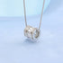 925 Sterling Silver Necklace For Women Round Pendent Sparkling Pave CZ Necklace Fashion Anniversary Birthday Jewelry Gifts N755