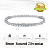 Rinntin Genuine 925 Sterling Silver Tennis Chain Bracelet Handmade High-end Luxury Hand Chain for Men Women Jewelry Gift SB128